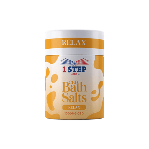 1 Step CBD 1000mg CBD Bath Salts - 500g - Broad Spectrum - Various Flavours - THWC Ltd