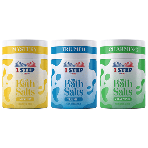 1 Step CBD 1000mg CBD Bath Salts - 500g - Broad Spectrum - Various Flavours - THWC Ltd