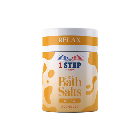 1 Step CBD 1000mg CBD Bath Salts - 500g - Broad Spectrum - Various Flavours