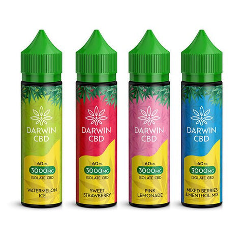 Darwin 3000mg CBD Isolate E - Liquid 60ml - THWC Ltd