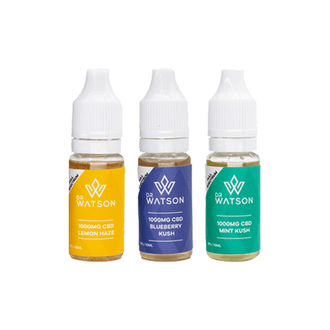 Dr Watson 1000mg Full Spectrum CBD E - liquid 10ml (BUY 1 GET 1 FREE) - THWC Ltd
