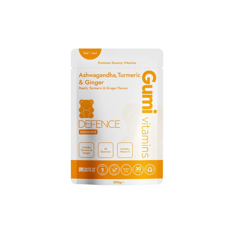 Gumi Vitamins Defence Ashwagandha Turmeric & Ginger Gummies - 60 Gummies - THWC Ltd