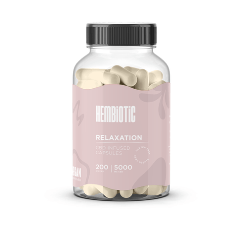 Hembiotic 5000mg Bulk CBD Capsules - 200 Caps - THWC Ltd