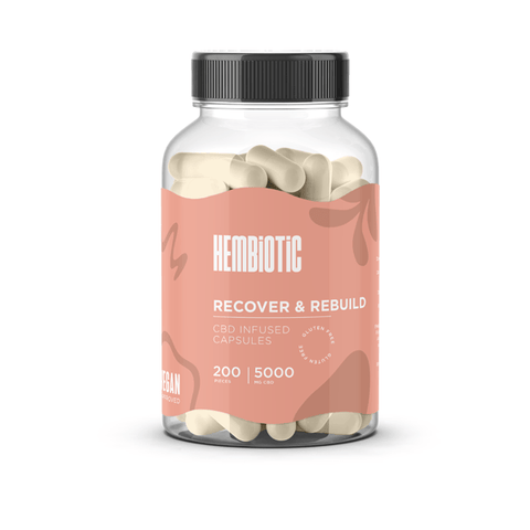 Hembiotic 5000mg Bulk CBD Capsules - 200 Caps - THWC Ltd