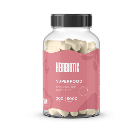 Hembiotic 5000mg Bulk CBD Capsules - 200 Caps - THWC Ltd