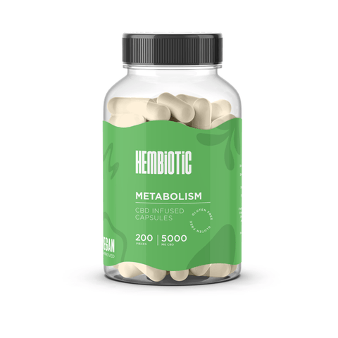 Hembiotic 5000mg Bulk CBD Capsules - 200 Caps - THWC Ltd