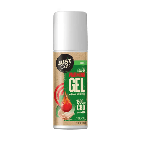 Just CBD Pain HEAT Roll - On 3oz - Various Strengths - THWC Ltd