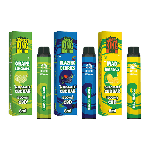 King CBD 1500mg Disposable Vape - 3500 Puffs - THWC Ltd