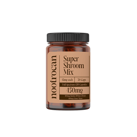 Nootrocan 450mg Full Spectrum CBD Capsules & Mushroom Oil - 30 Caps - THWC Ltd