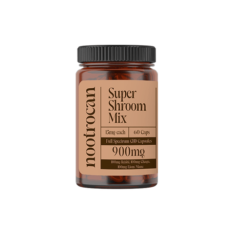 Nootrocan 900mg Full Spectrum CBD Capsules & Mushroom Oil - 60 Caps - THWC Ltd