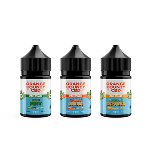 Orange County CBD Cali Range 2500mg CBD 50ml E - liquid (60VG/40PG) - THWC Ltd