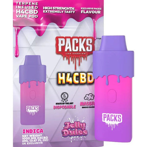 Packwoods H4 CBD Vape - 1000mg CBD - 2ml - Various Flavours - THWC Ltd
