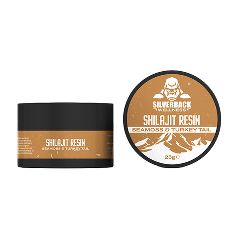 Silverback Wellness Seamoss & Turkey Tail Infused Shilajit Resin 25g - THWC Ltd