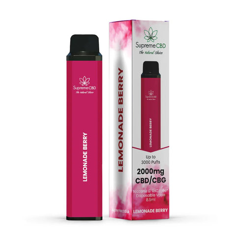 Supreme CBD 2000mg Disposable Vape - Various Flavours - THWC Ltd