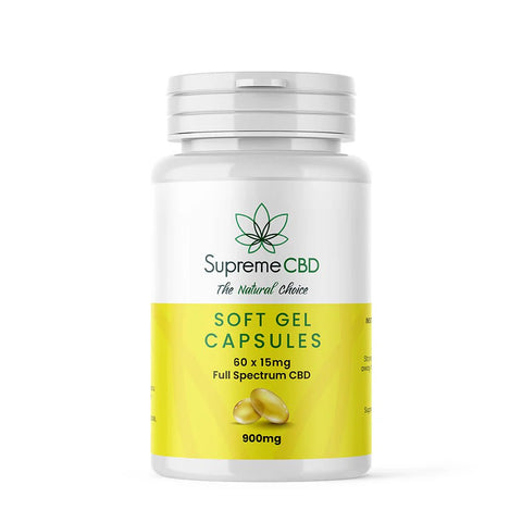 Supreme CBD Gel Capsules - 60 Count - Various Strengths - THWC Ltd