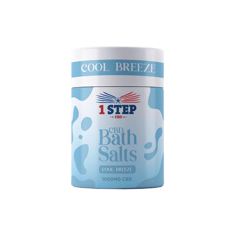 1 Step CBD 1000mg CBD Bath Salts - 500g - Broad Spectrum - Various Flavours - The Hemp Wellness Centre