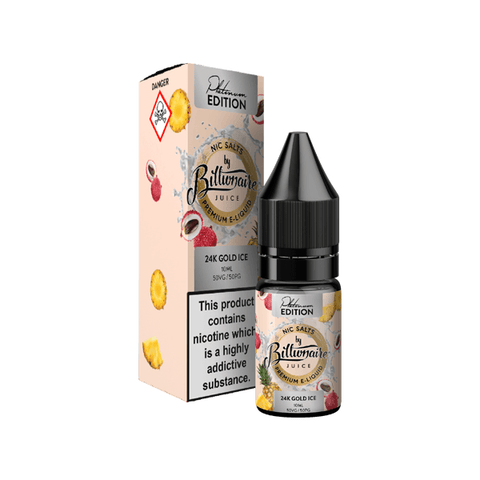 10mg Billionaire Juice Platinum Edition 10ml Nic Salts (50VG/50PG) - The Hemp Wellness Centre