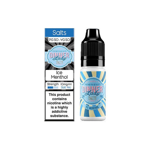 10mg Dinner Lady Menthol Salts 10ml Nic Salts (50VG/50PG) - The Hemp Wellness Centre