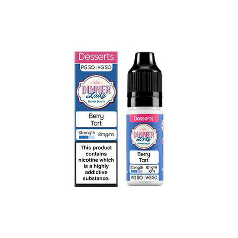 12mg Dinner Lady 50:50 Desserts 10ml (50VG/50PG) - The Hemp Wellness Centre