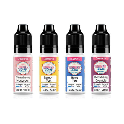 12mg Dinner Lady 50:50 Desserts 10ml (50VG/50PG) - The Hemp Wellness Centre