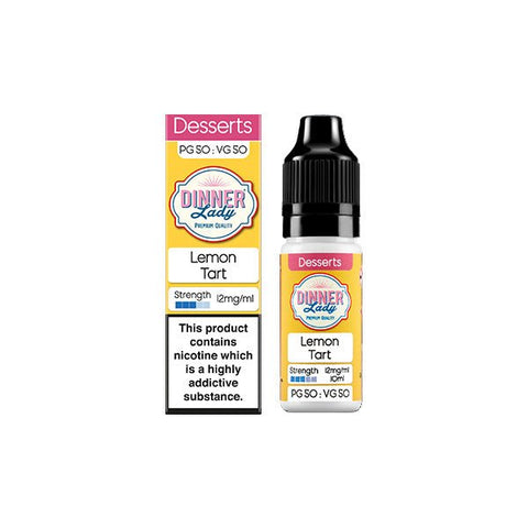 12mg Dinner Lady 50:50 Desserts 10ml (50VG/50PG) - The Hemp Wellness Centre