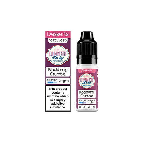 12mg Dinner Lady 50:50 Desserts 10ml (50VG/50PG) - The Hemp Wellness Centre