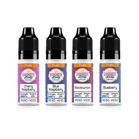 12mg Dinner Lady 50:50 Fruits 10ml (50VG/50PG) - The Hemp Wellness Centre