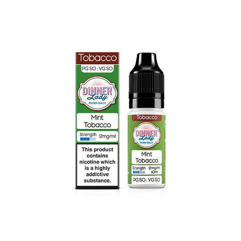 12mg Dinner Lady 50:50 Tobacco 10ml (50VG/50PG) - The Hemp Wellness Centre