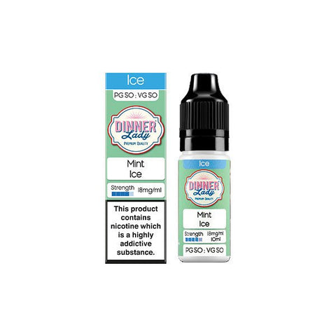18mg Dinner Lady 50:50 Ice 10ml (50VG/50PG) - The Hemp Wellness Centre