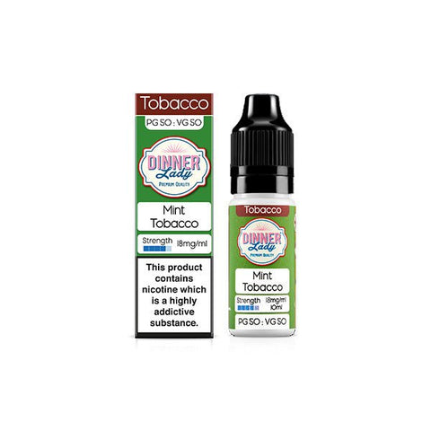 18mg Dinner Lady 50:50 Tobacco 10ml (50VG/50PG) - The Hemp Wellness Centre