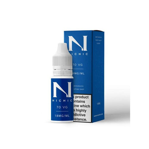 18mg Nic Nic Flavourless Nicotine Shot 10ml 70VG - The Hemp Wellness Centre