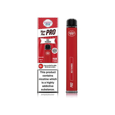 20mg Dinner Lady Vape Pen Pro Disposable Vaping Device 600 Puffs - The Hemp Wellness Centre