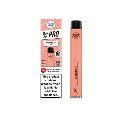 20mg Dinner Lady Vape Pen Pro Disposable Vaping Device 600 Puffs - The Hemp Wellness Centre