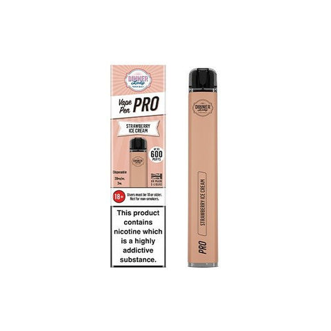 20mg Dinner Lady Vape Pen Pro Disposable Vaping Device 600 Puffs - The Hemp Wellness Centre