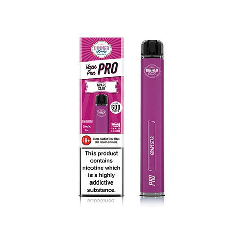 20mg Dinner Lady Vape Pen Pro Disposable Vaping Device 600 Puffs - The Hemp Wellness Centre