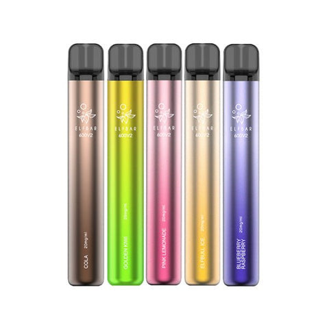 20mg ELF Bar 600 V2 Disposable Vaping Device 600 Puffs - THWC Ltd