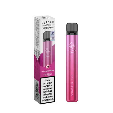 20mg ELF Bar 600 V2 Disposable Vaping Device 600 Puffs - THWC Ltd