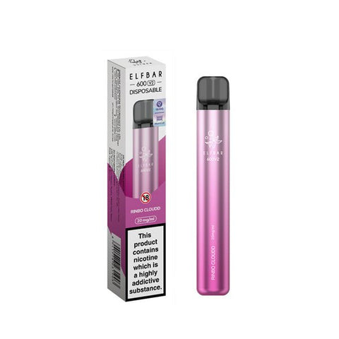 20mg ELF Bar 600 V2 Disposable Vaping Device 600 Puffs - THWC Ltd