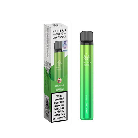 20mg ELF Bar 600 V2 Disposable Vaping Device 600 Puffs - THWC Ltd