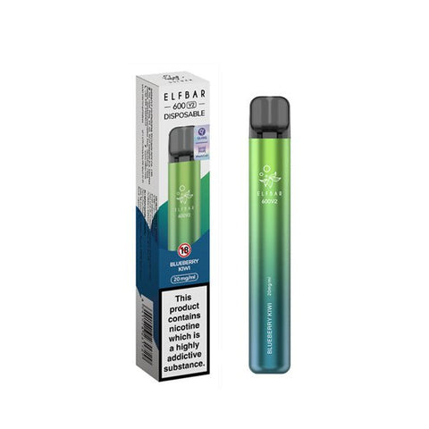 20mg ELF Bar 600 V2 Disposable Vaping Device 600 Puffs - THWC Ltd