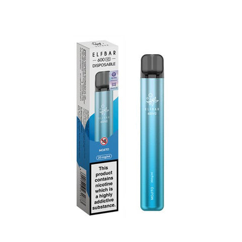 20mg ELF Bar 600 V2 Disposable Vaping Device 600 Puffs - THWC Ltd