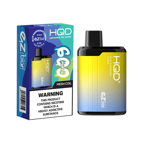 20mg HQD EZ Bar Disposable Vape Device 600 Puffs - The Hemp Wellness Centre