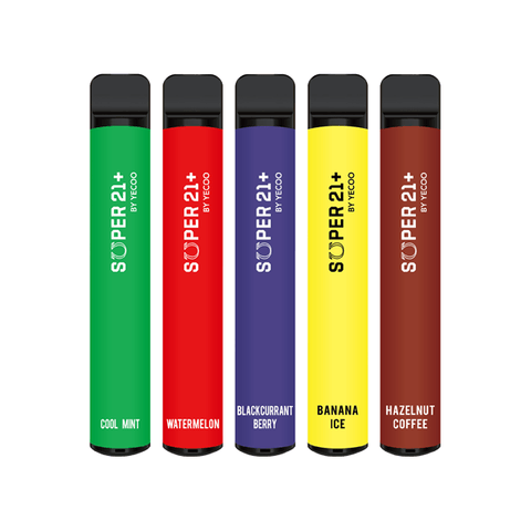 20mg Super21+ By Yecoo Disposable Vape Device 600 Puffs - The Hemp Wellness Centre