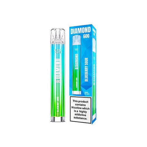 20mg Vapes Bars Diamond 600 Disposable Vape Device 600 Puffs - The Hemp Wellness Centre