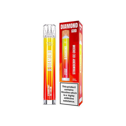 20mg Vapes Bars Diamond 600 Disposable Vape Device 600 Puffs - The Hemp Wellness Centre