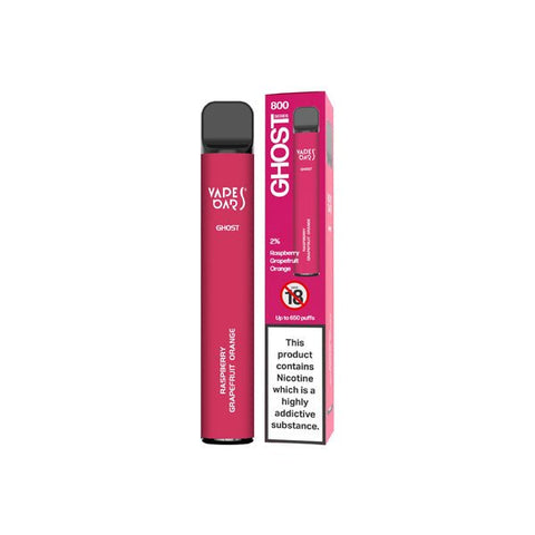 20mg Vapes Bars Ghost 800 Disposable Vape Device 650 Puffs - The Hemp Wellness Centre