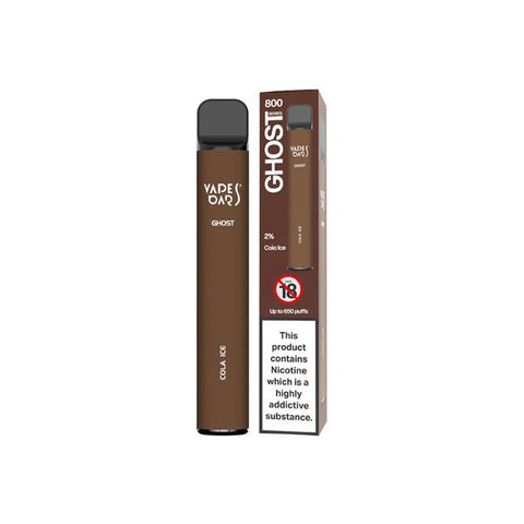 20mg Vapes Bars Ghost 800 Disposable Vape Device 650 Puffs - The Hemp Wellness Centre