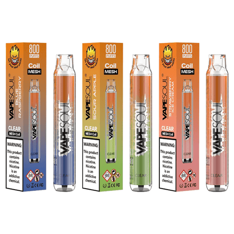 20mg VapeSoul Clear Disposable Vape Device 800 Puffs - The Hemp Wellness Centre