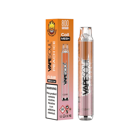 20mg VapeSoul Clear Disposable Vape Device 800 Puffs - The Hemp Wellness Centre