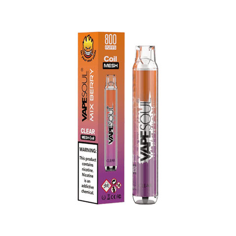 20mg VapeSoul Clear Disposable Vape Device 800 Puffs - The Hemp Wellness Centre